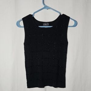 Finity Black Sleeveless Top